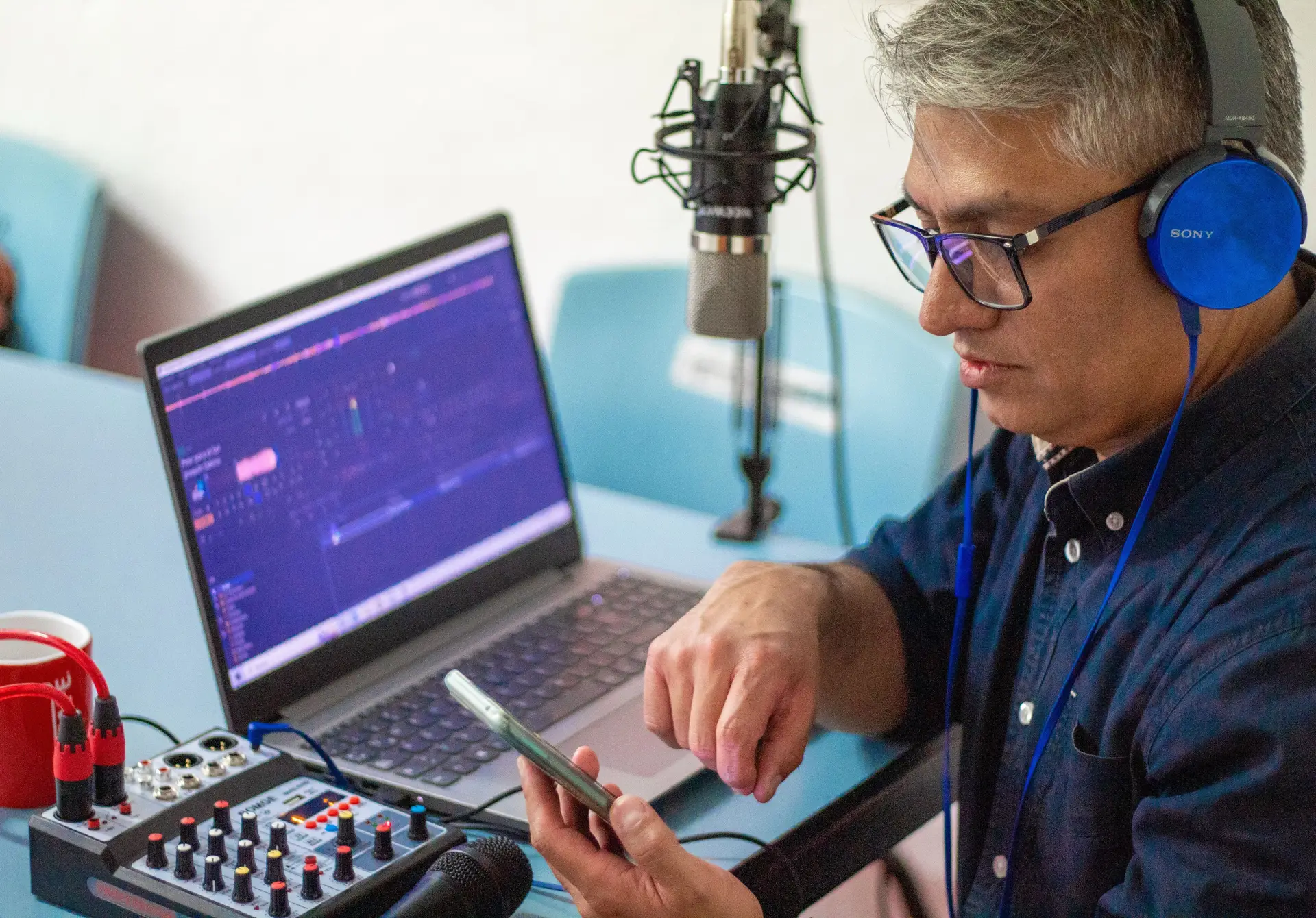 Podcast recording